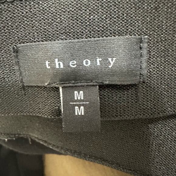 Theory Pull On Pants Mid Rise Stretch Comfort Casual Career Womens Medium Work - Picture 2 of 5